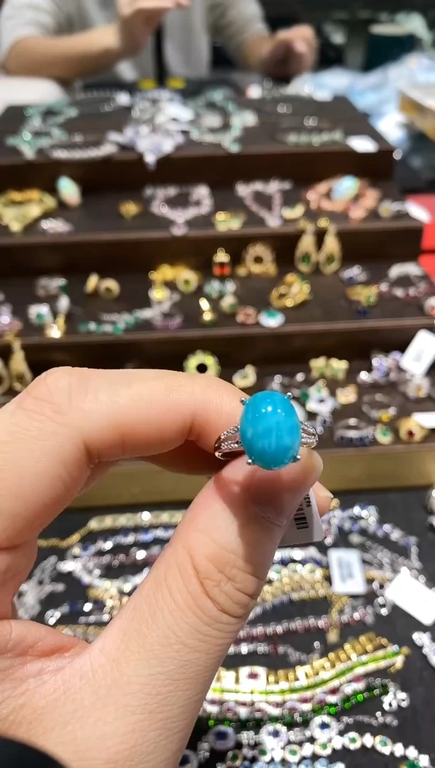 【闪购商品】天河石戒指银S925镶嵌戒指