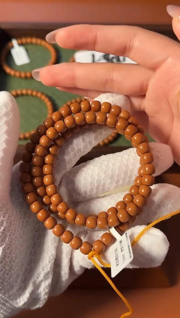 手串橄榄核【168】7mm老挝核尖老型108