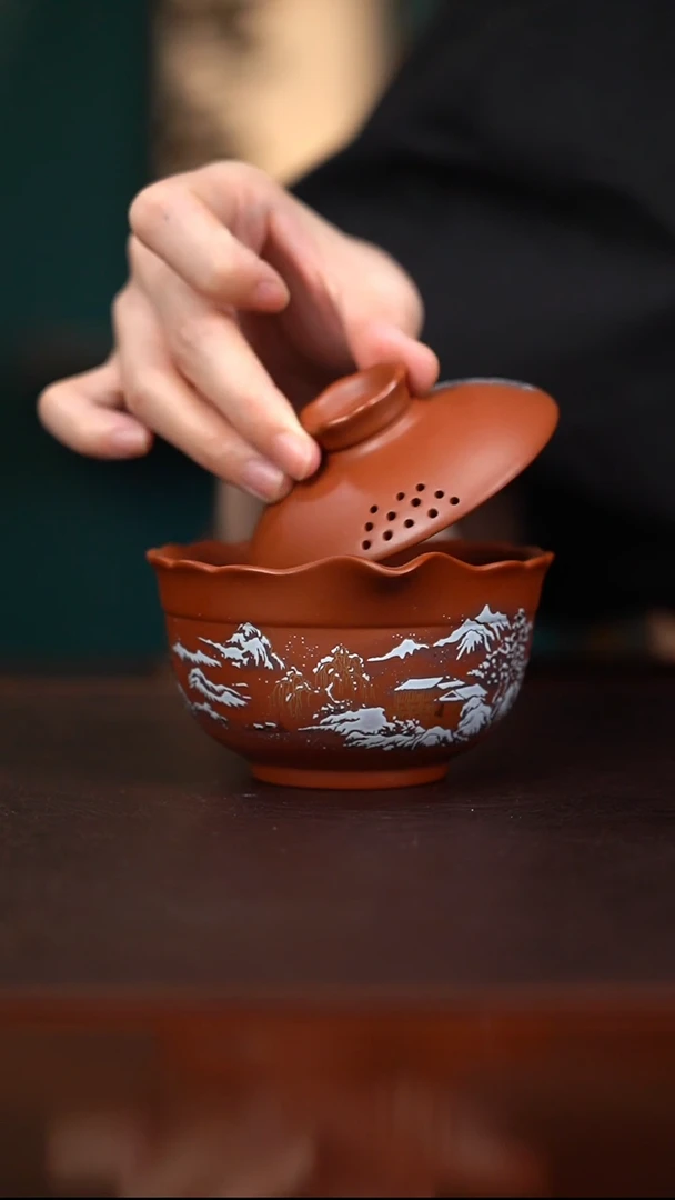 茶壶紫砂RPG16550雪景手抓壶