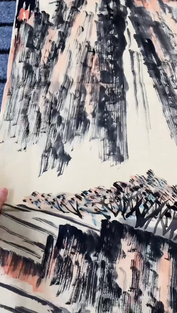 国画精品三尺吗山水