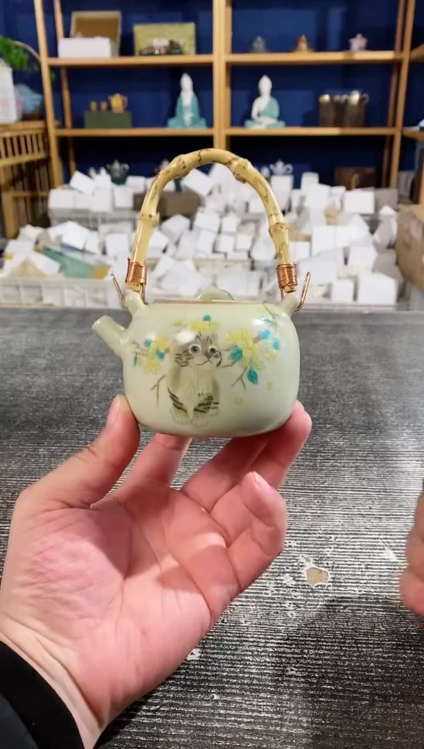 【闪购商品】其他黄汝猫咪提梁壶