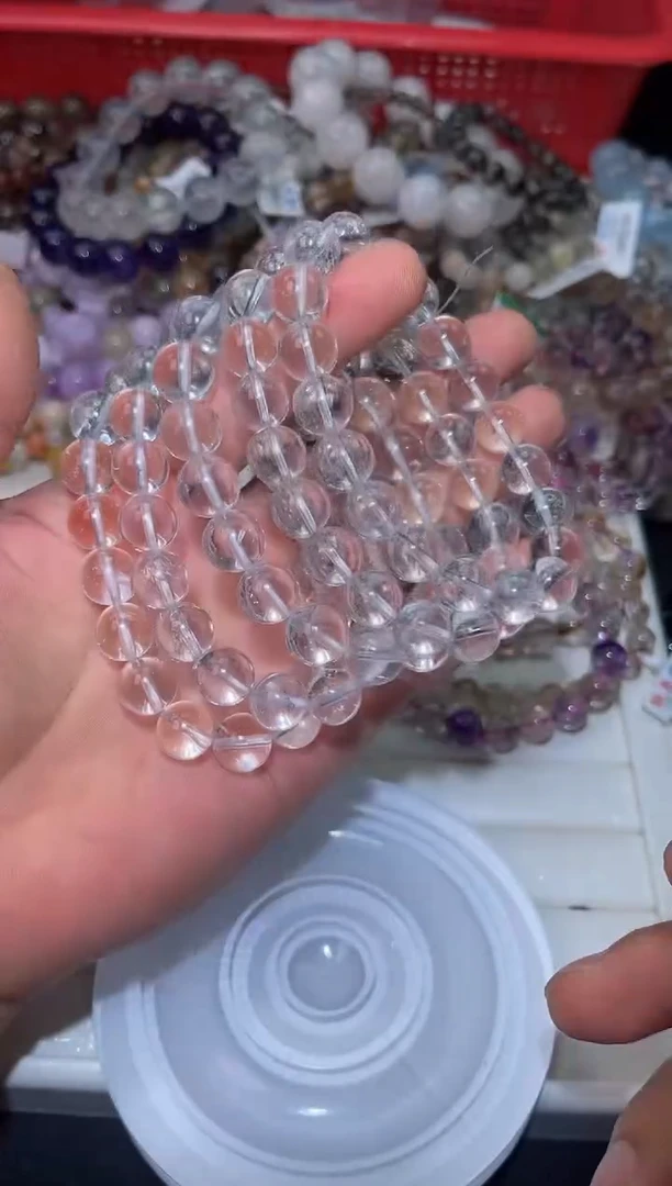 水晶手串未镶嵌L37-11mm白水晶单圈-多样性发其一