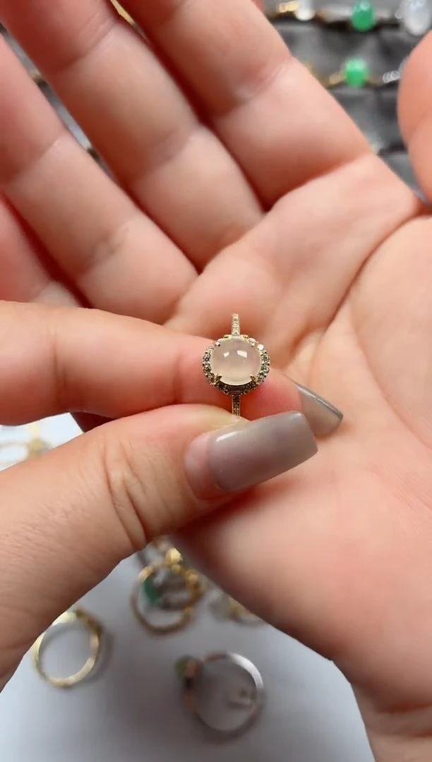 银S925镶嵌戒指翡翠.