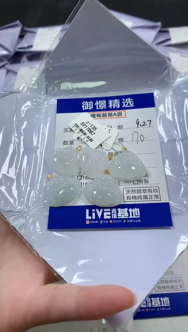 颈饰18K金镶嵌翡翠22多样性发货其一