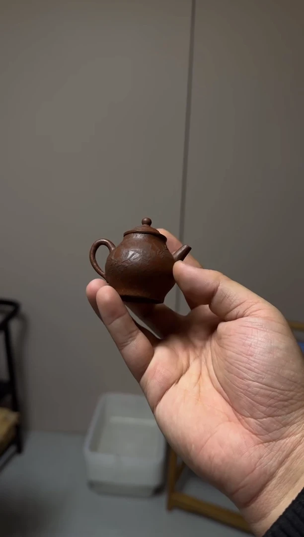 茶壶紫砂紫泥小潘壶 盘壶