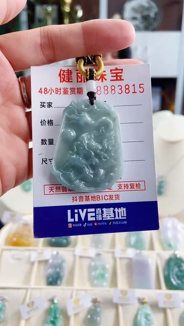 【闪购商品】翡翠颈饰未镶嵌天然缅甸翡翠 龙牌(一物一证)