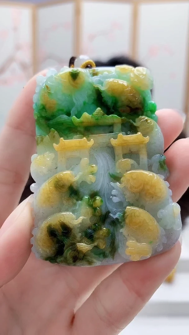未镶嵌定制翡翠5145ry-毛货挂件58