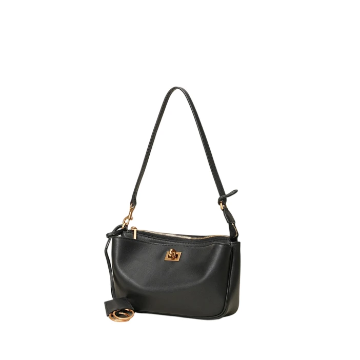 【Rodeo 腋下】进口牛皮 黑金 单肩包-094