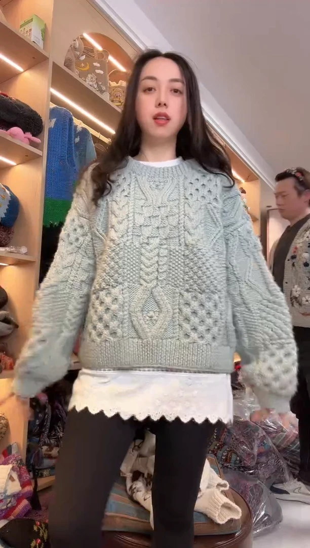 羊毛美丽如韩系毛衣