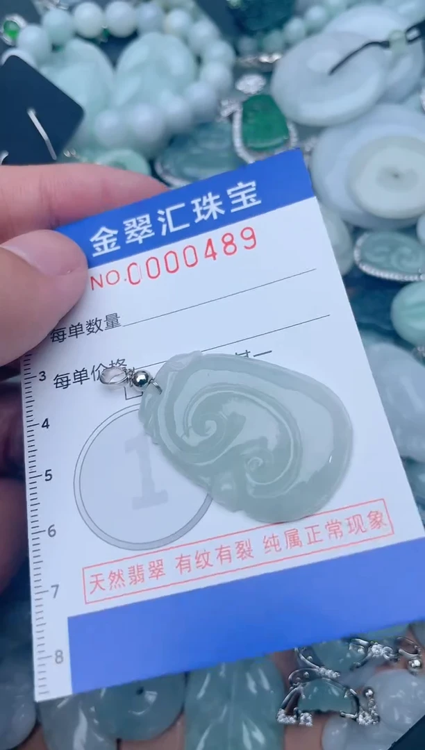 翡翠未镶嵌颈饰489