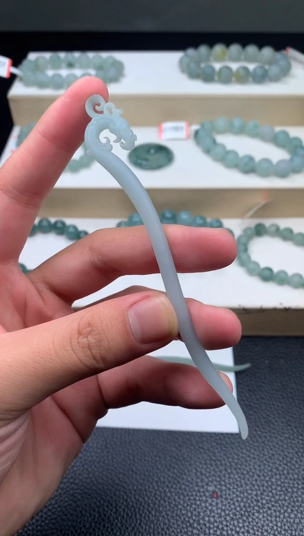 未镶嵌定制翡翠Ｚ*昕发簪