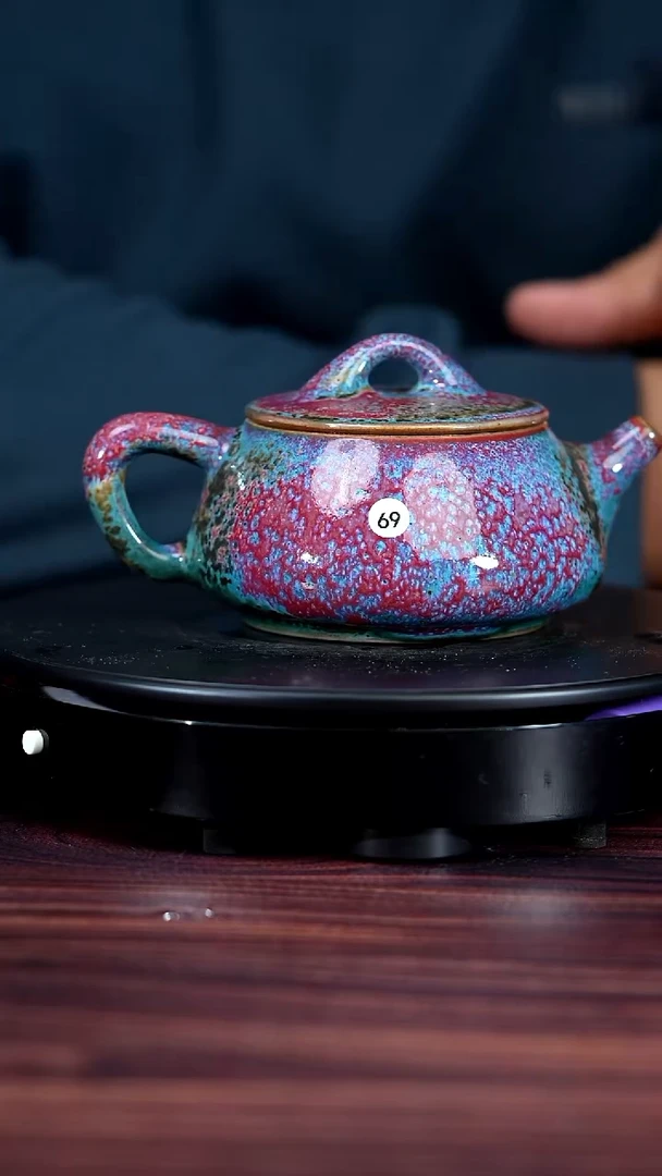 69#郭义兴一级品原矿钧瓷石瓢壶