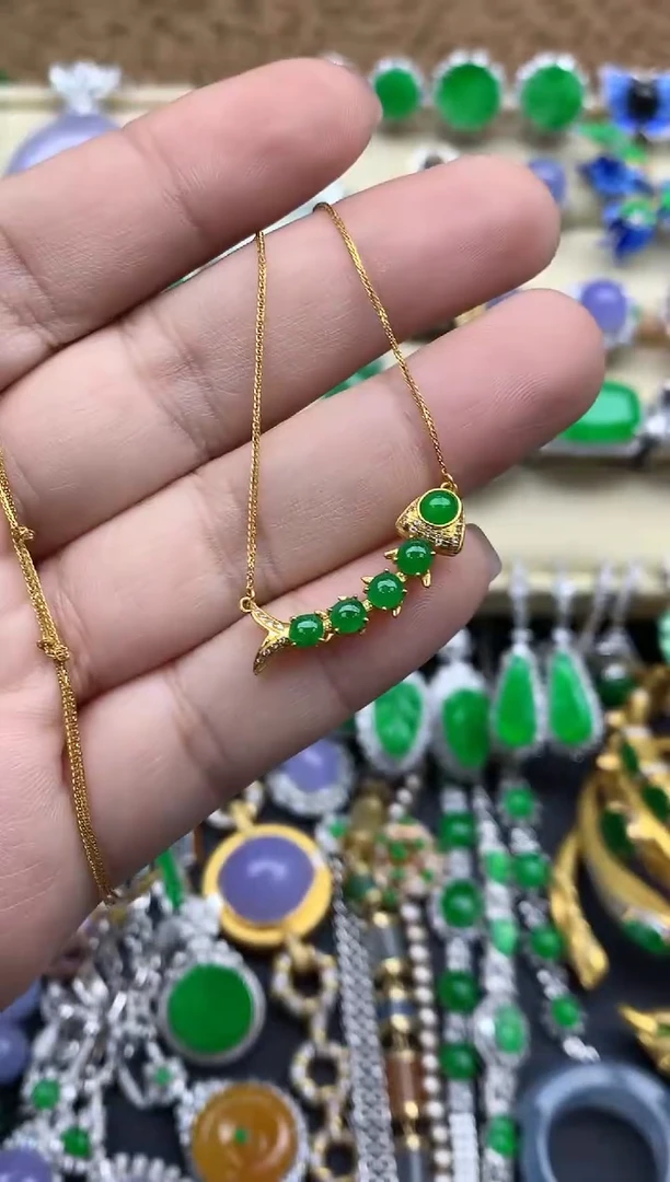 【闪购商品】翡翠颈饰18K金镶嵌458-中国好珍宝