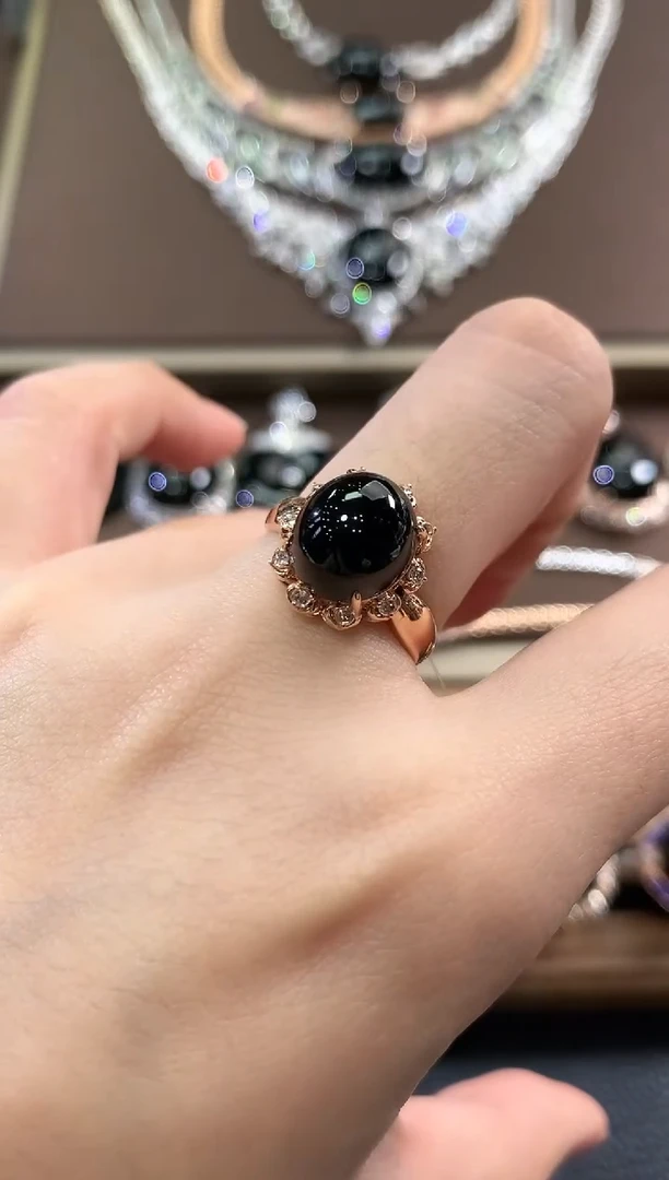 18K金镶嵌戒指翡翠g90