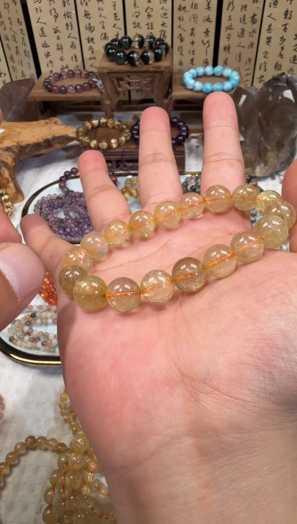 未镶嵌手串水晶SJ-8金发晶钛金