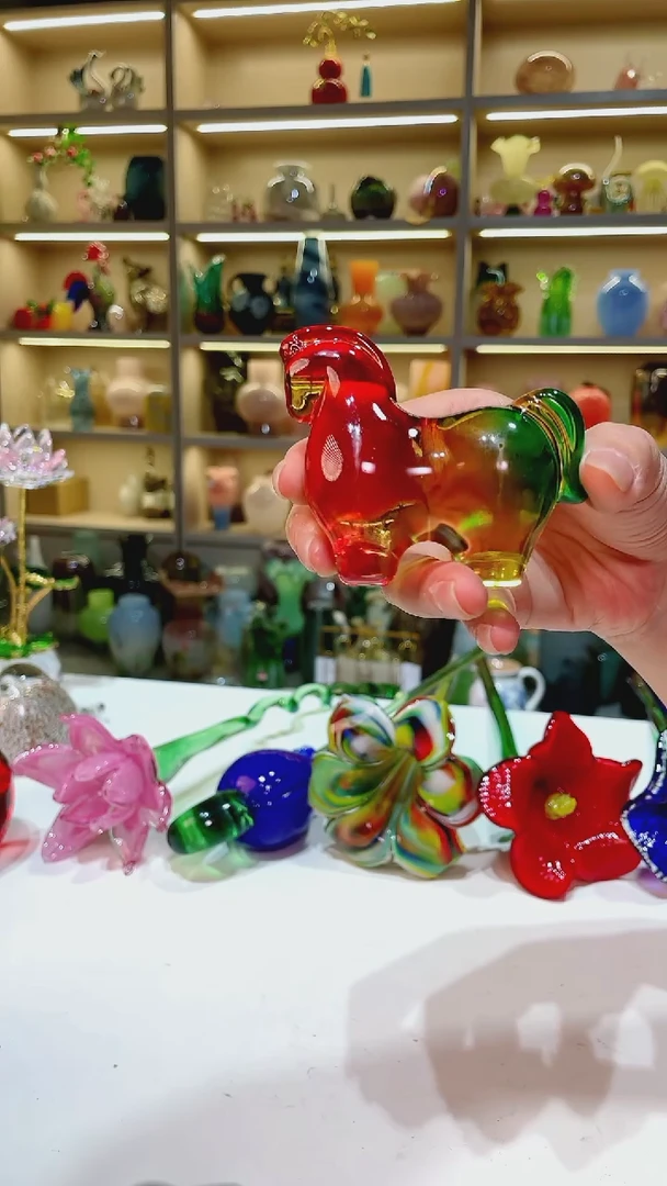 琉璃唐三彩水晶马