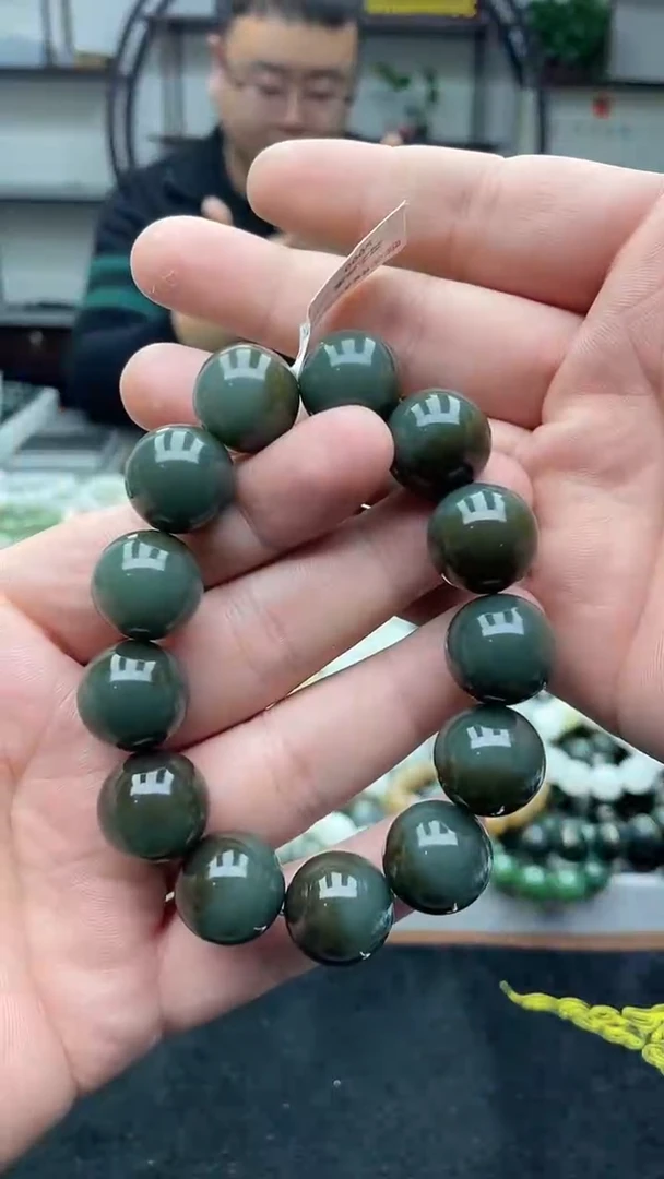 未镶嵌手串和田玉新疆且末蓝18聚宝盆
