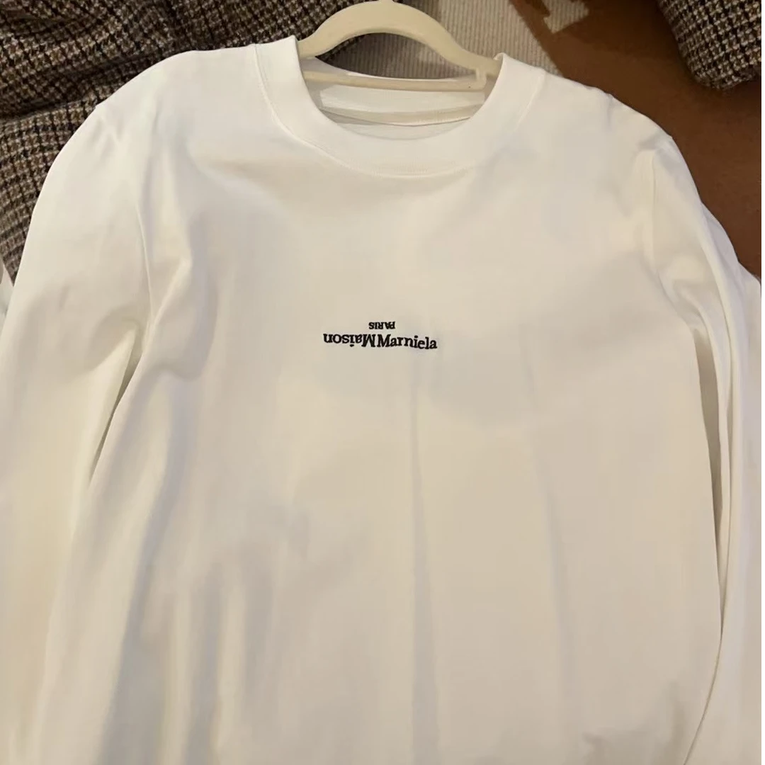 41.【米卡私服】打底白t恤长袖休闲白色百搭秋季