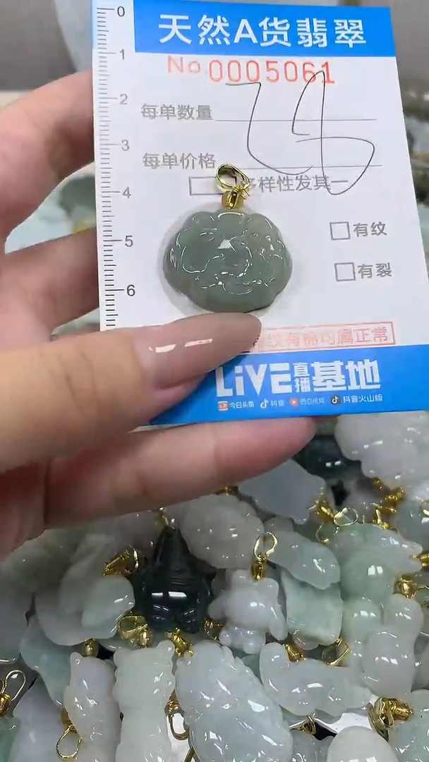 翡翠未镶嵌颈饰净货挂件-5061