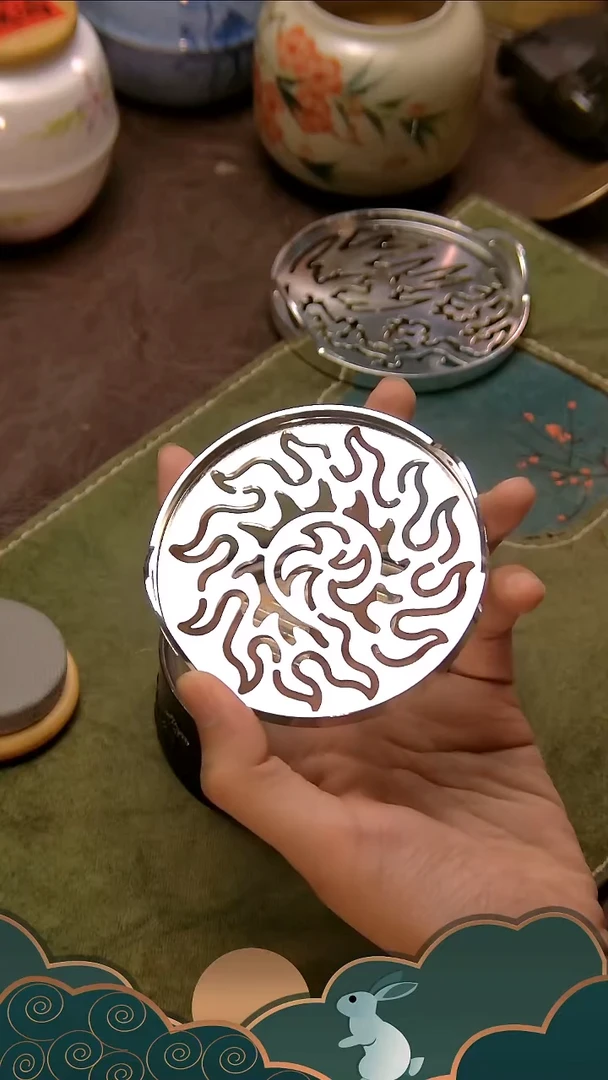 铜镀银双耳9cm 帝珠