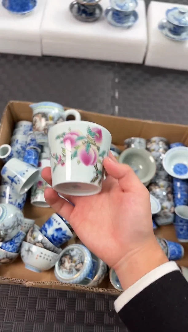 其他景德镇陶瓷茶具桃子可乐杯