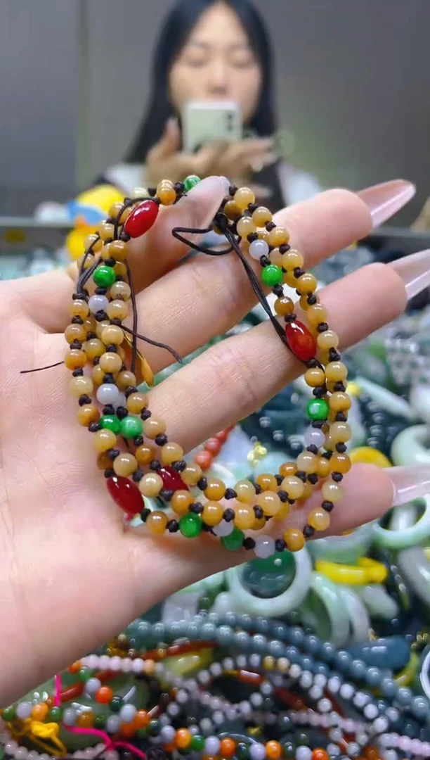 翡翠未镶嵌颈饰4MM/S/翡翠A货一图一物