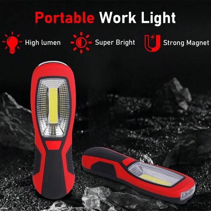 LED工作照明手电筒 磁铁挂钩工具灯