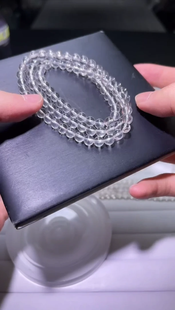 未镶嵌手链水晶X029-6mm白水晶多圈-多样性发其一