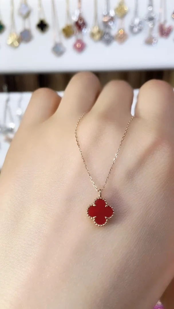 【闪购商品】玛瑙/玉髓套链18K金镶嵌玛瑙K玫