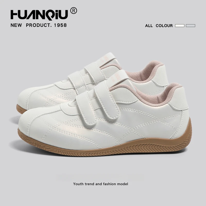 环球魔术贴内增高德训鞋女款2025秋季新款休闲运动鞋子女小白板鞋