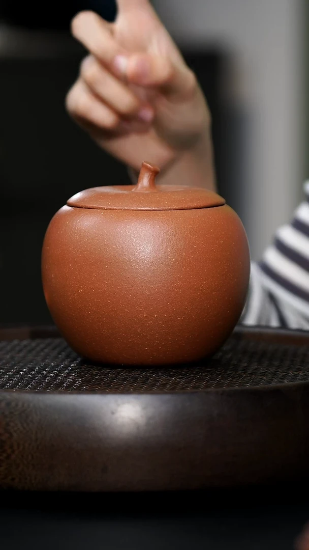 紫砂苹果茶叶罐半斤装