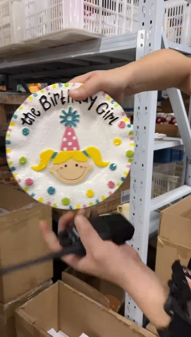 瓷片原盒B款女孩盘子