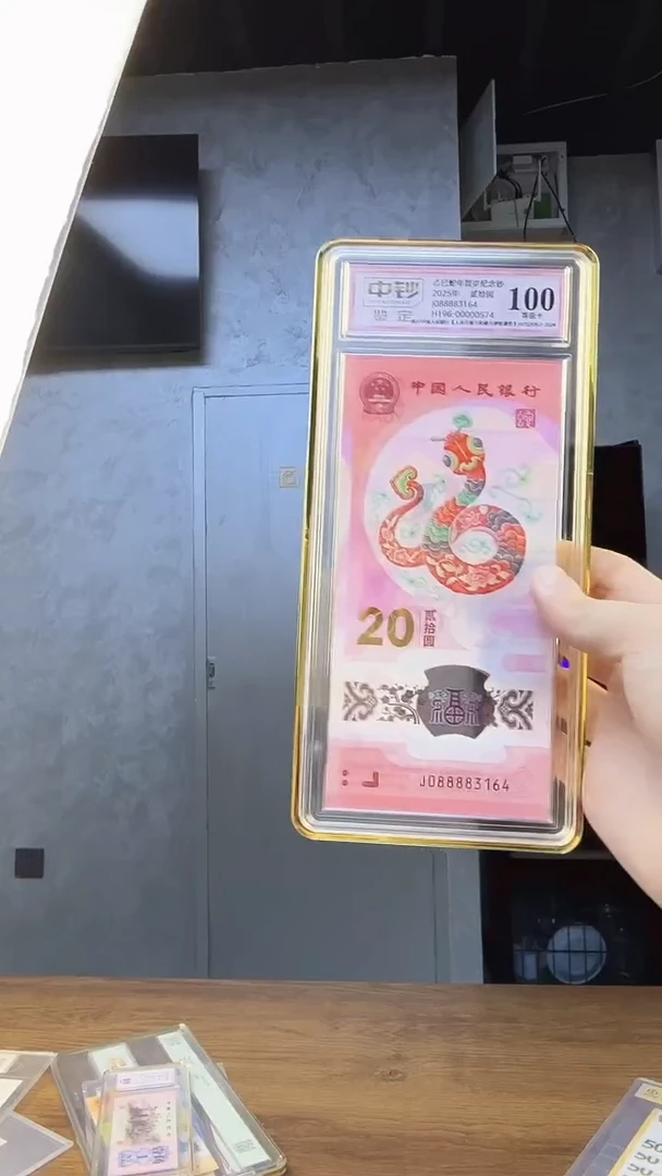 塑料蛇钞单张J088883164中钞鉴定100分