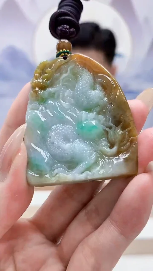 未镶嵌定制翡翠4917MM-毛货挂件69