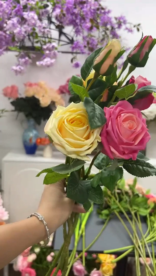 1枝深粉1枝黄色手感保湿赛车手