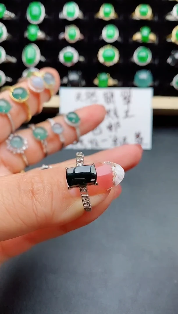 【闪购商品】翡翠戒指银S925镶嵌0580505