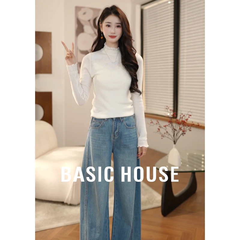 Basic House/百家好毛针织衫百搭女秋季秋冬打底衫B1195B55A42