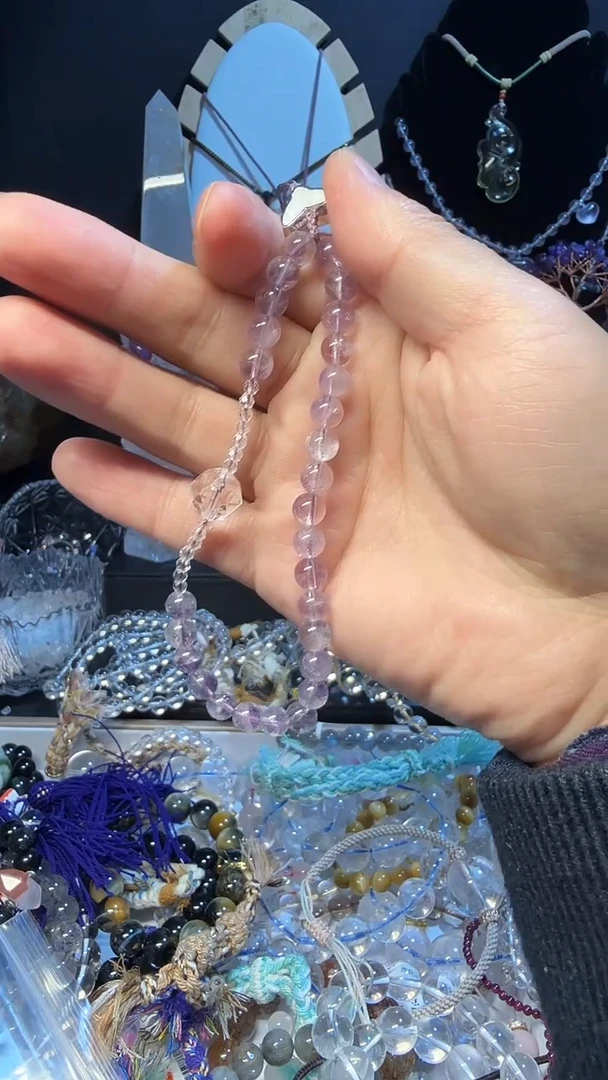 套链未镶嵌水晶天然紫水晶手机链