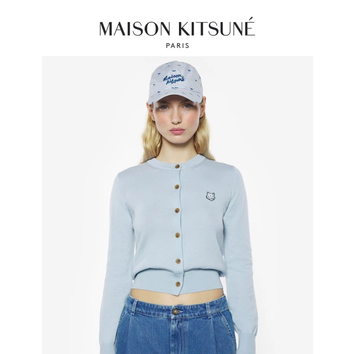 【季末甄选】Maison Kitsune男女同款大胆玩色狐狸羊毛针织衫