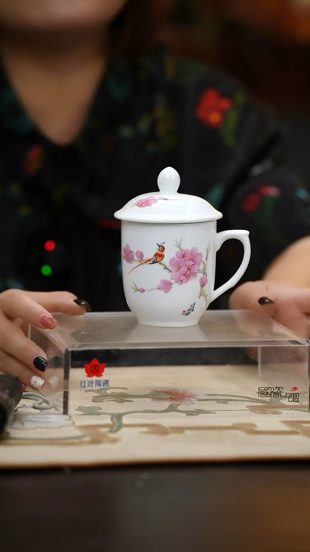 1头水点桃花小金钟杯
