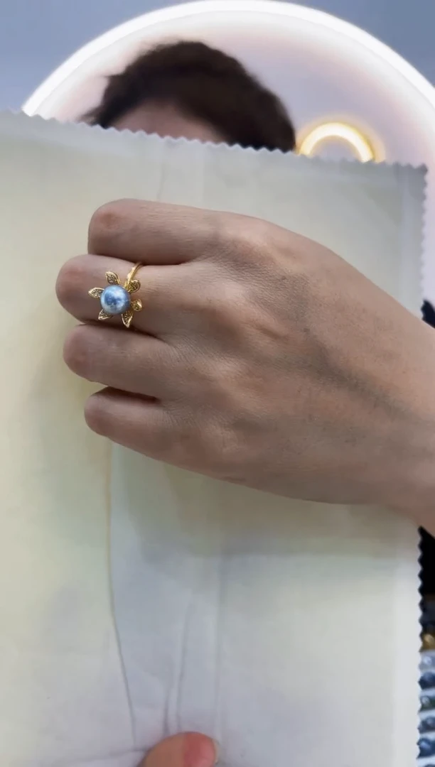 【闪购商品】海水珍珠戒指银S925镶嵌akoya