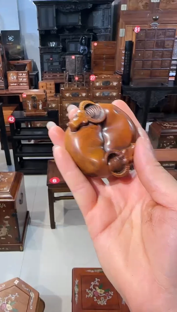 【闪购商品】木木艺黄杨木扭转乾坤手把件68.88888