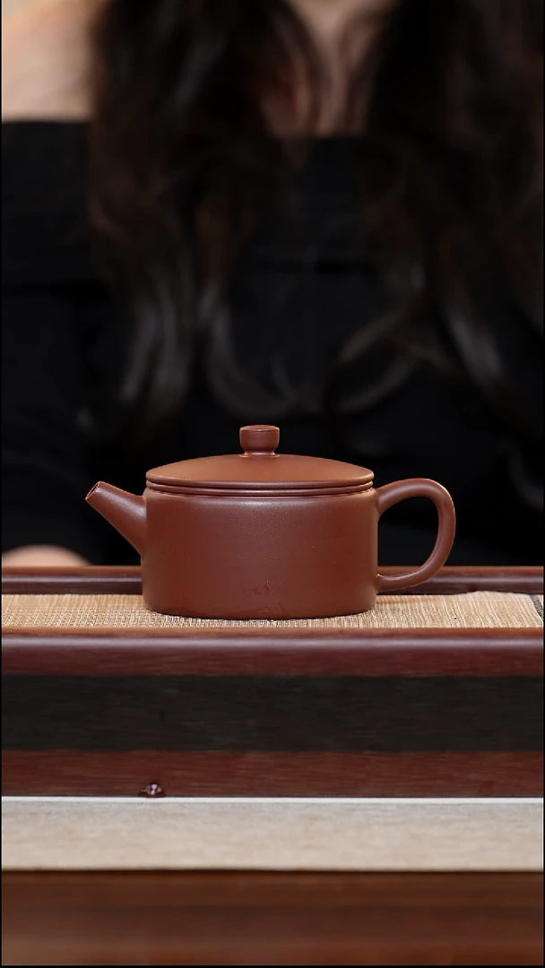 龙血砂汉瓦160cc宜兴手工紫砂壶