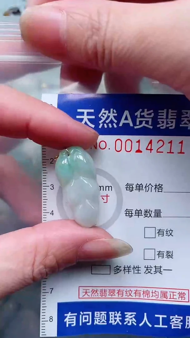 翡翠未镶嵌吊坠(不含链)1