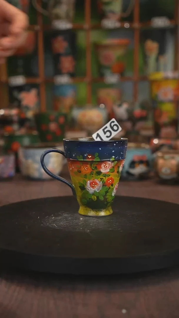 紫砂油画手绘釉下彩156