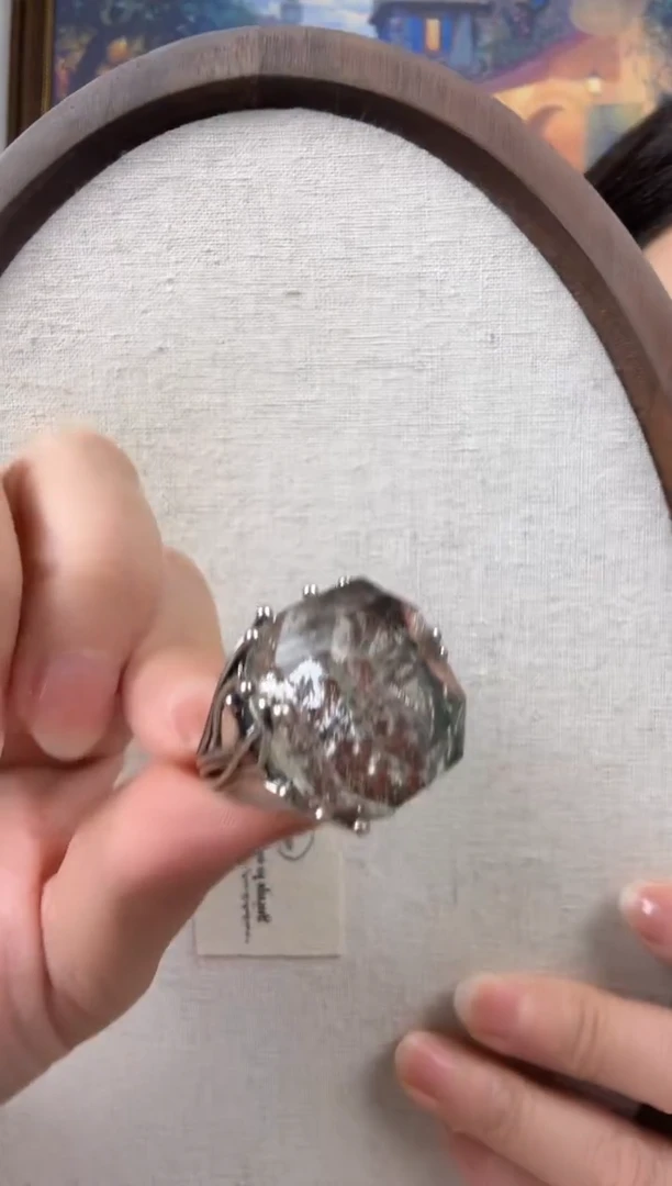 银S925镶嵌戒指水晶从***套纯天然水晶戒指