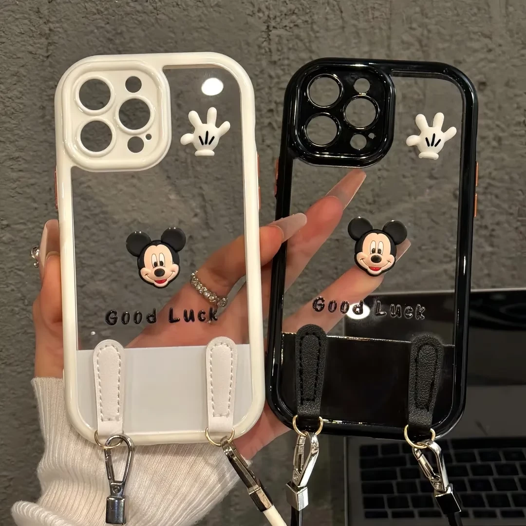 可爱米奇适用苹果16promax手机壳新款女彩绘iphone15创意个性14pm