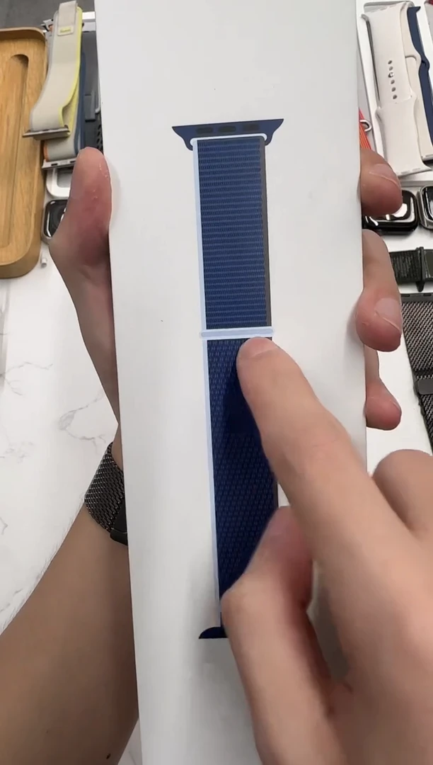 未拆封大表盘 暗海蓝色 尼龙回环