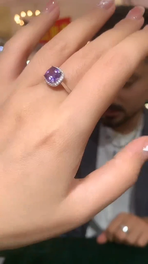 银S925镶嵌戒指水晶【宝石世家严选】