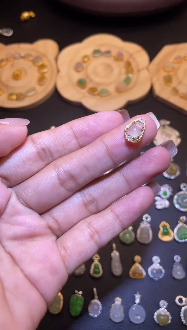 吊坠(不含链)银S925镶嵌翡翠1